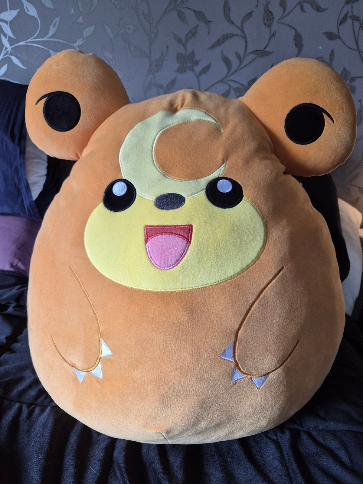 Grote Pokémon Teddiursa Squishmallow knuffel - 60 cm, Oranje, Gebruikt, Beer, Ophalen of Verzenden