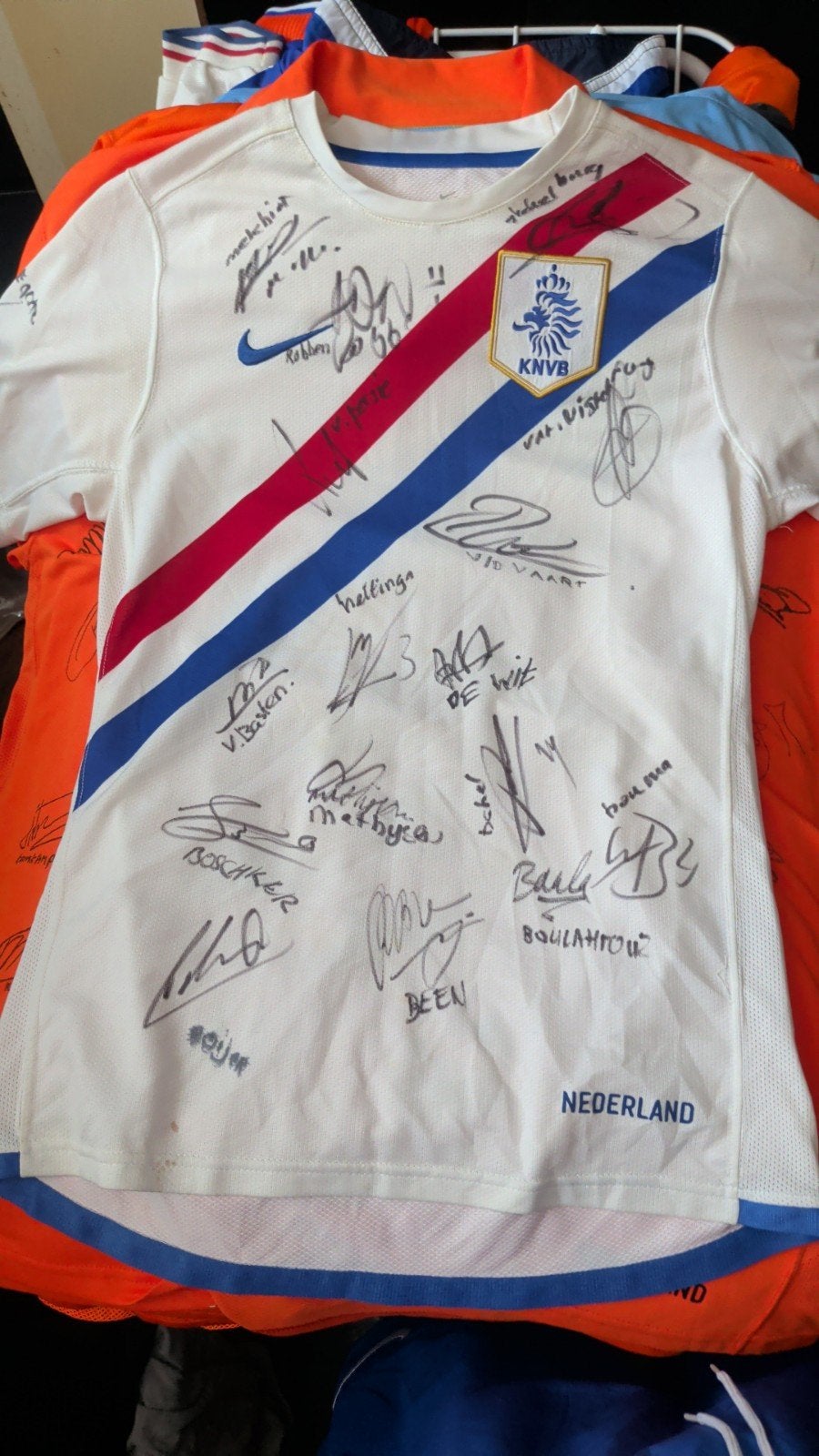 Nederlands Elftal Shirt Jongens Maat M met Handtekeningen, Ophalen of Verzenden