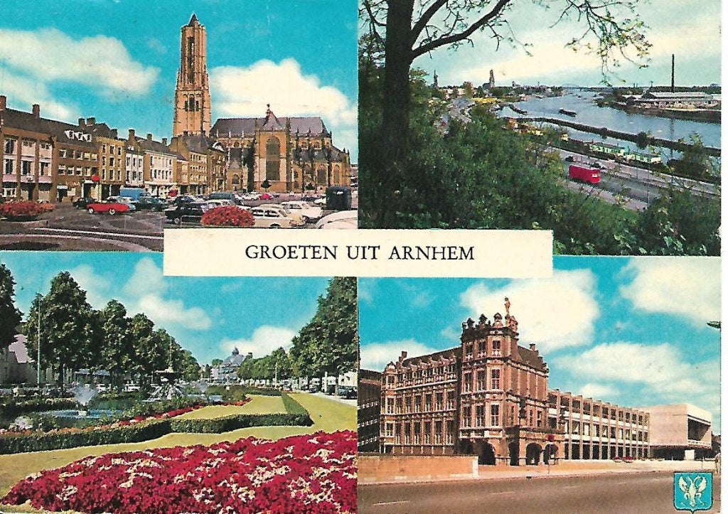 Arnhem- -4-luik., Verzamelen, Ansichtkaarten | Nederland, Verzenden, 1960 tot 1980, Gelopen, Gelderland