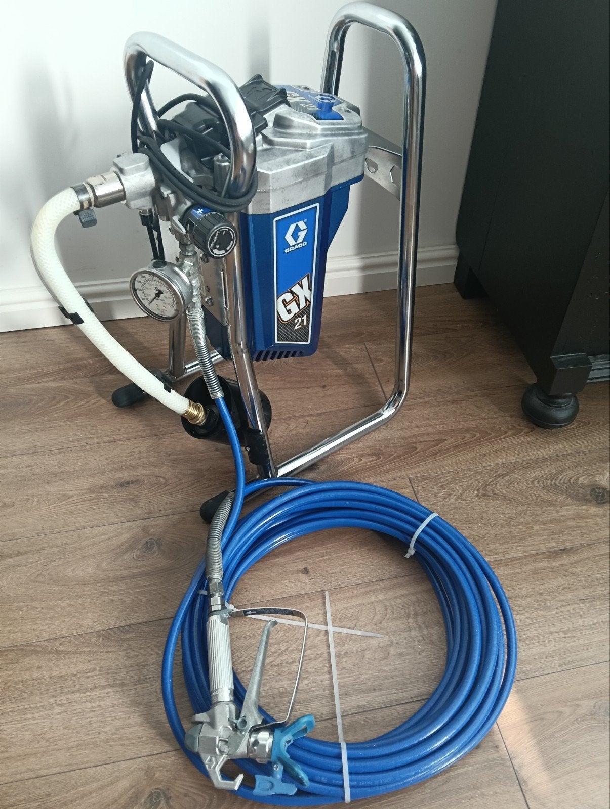 Graco Gx21 met verlengstuk airless verfspuit latex, Ophalen, Gebruikt, Verfspuit of Verfpomp