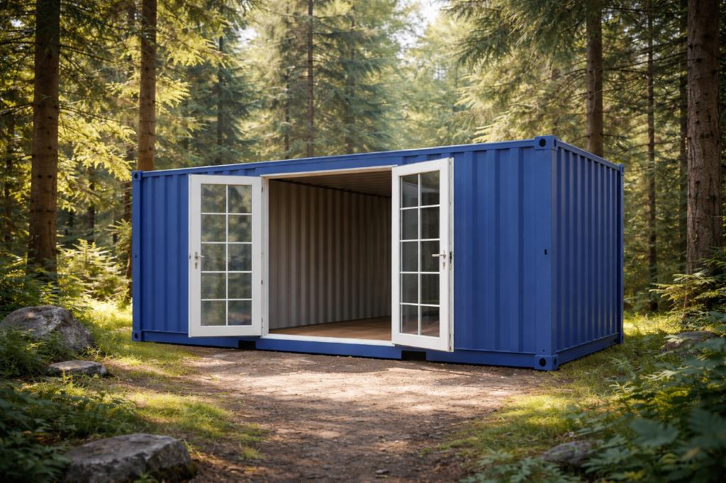 Zeecontainer ombouwen tot tuinhuis, Tuin en Terras, Tuinhuizen, 200 tot 400 cm, Nieuw, Ophalen of Verzenden, Metaal