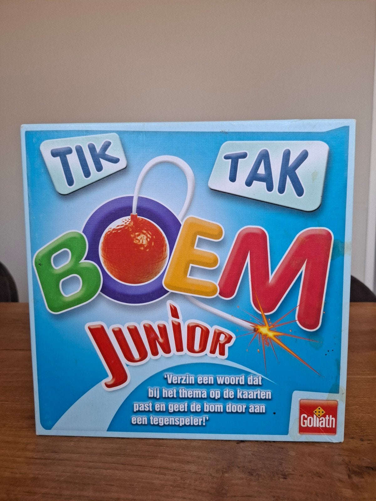 Tik Tak Boem Junior - Leuk woordspel voor kinderen, Vijf spelers of meer, Ophalen of Verzenden, Zo goed als nieuw, Goliath