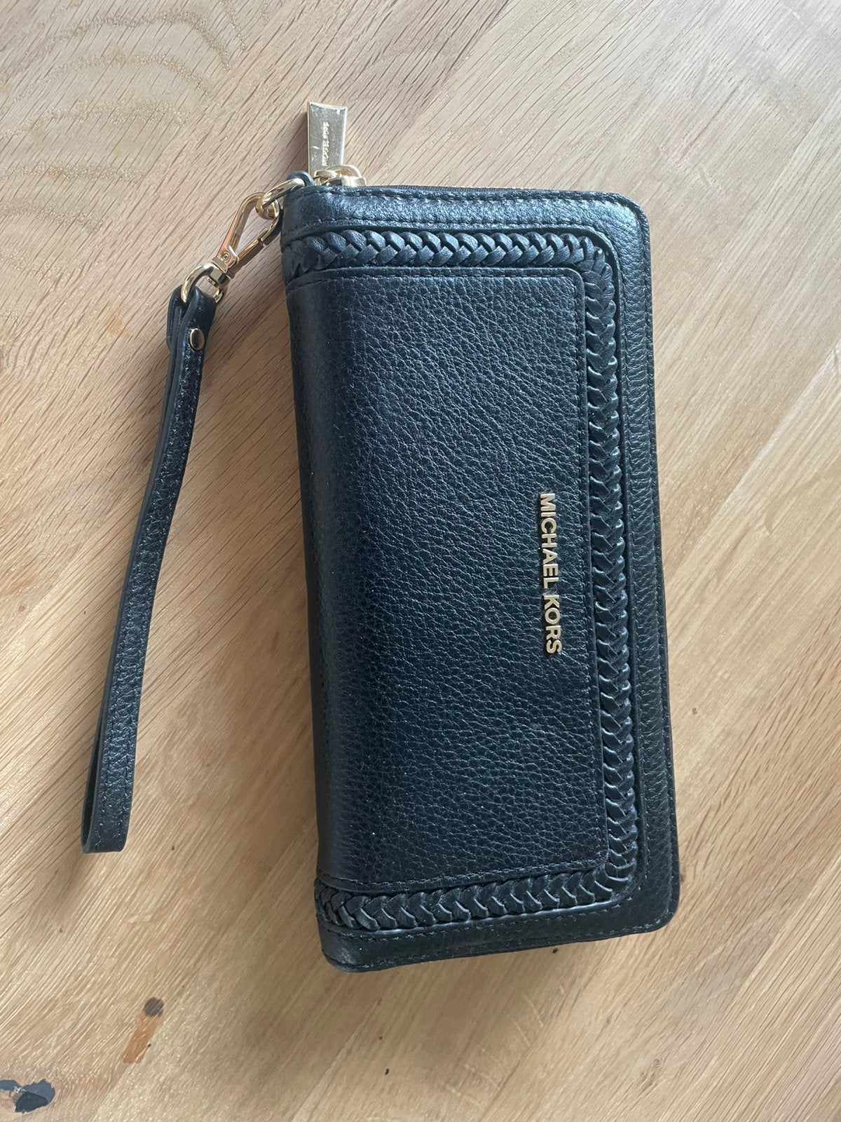 Als Nieuw Michael  Kors portemonee zwart Orgineel, Ophalen of Verzenden, Zo goed als nieuw, Zwart, Leer