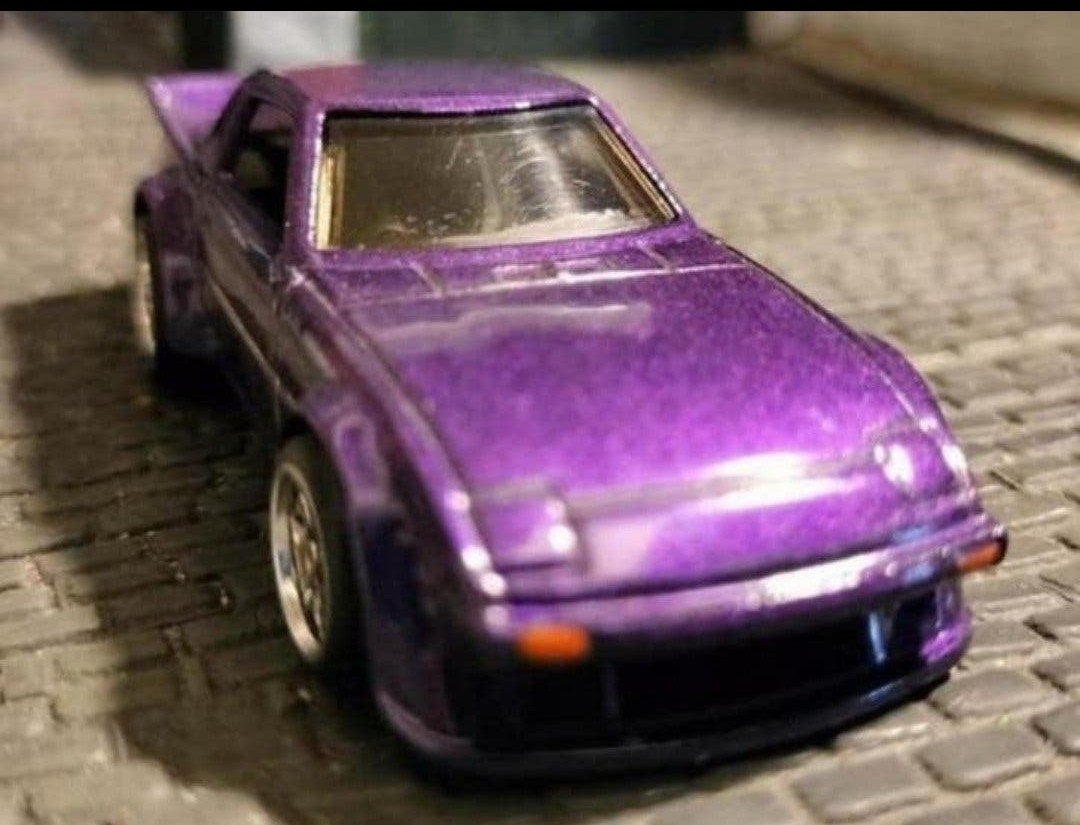 getunede MAZDA RX7.hotwheels,nieuwe Chrome velgen, Ophalen of Verzenden, Nieuw, Auto, Overige merken