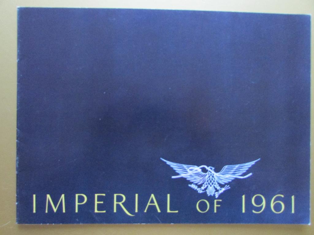1961 Imperial brochure, Engels, Ophalen of Verzenden, Zo goed als nieuw, Overige merken