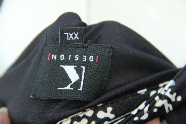 Jurk zwart/ creme/ roze K-Design mt XXL Maxi Vaste prijs, K-design, Verzenden, Zwart, Maat 46/48 (XL) of groter