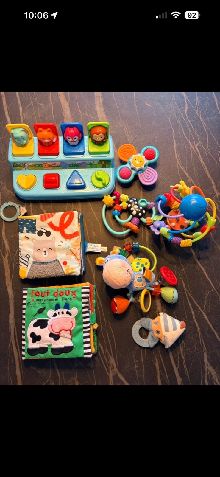8x babyspeelgoed 6-9 maanden, Ophalen of Verzenden, Zo goed als nieuw, Overige typen, Met geluid