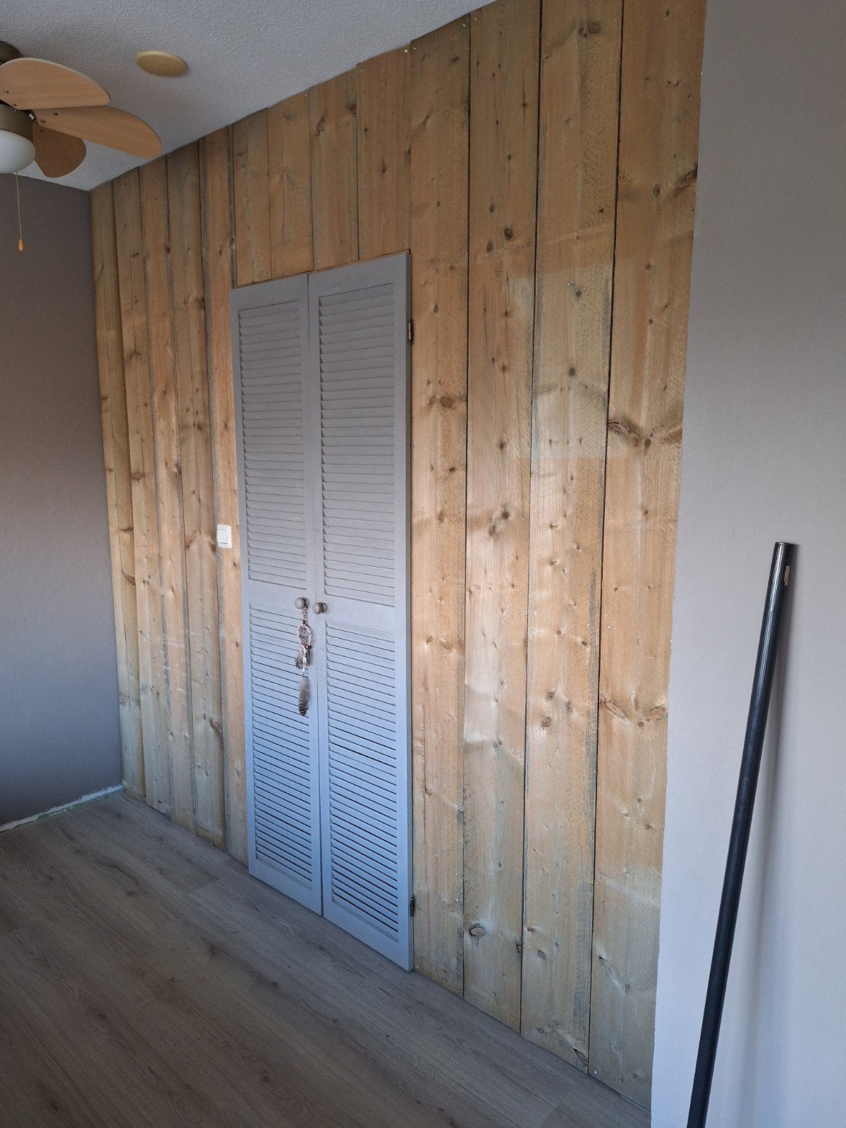 Inloopkast steigerhout met steigerbuizen, Gebruikt, Industrieel, robuust, landelijk, 200 cm of meer, Met plank(en)