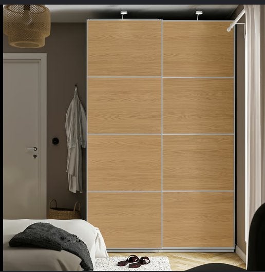 IKEA Pax schuifdeuren eikenhout panelen MEHAMN 236 x75, Gebruikt, 200 cm of meer, Eikenhout, 50 tot 75 cm