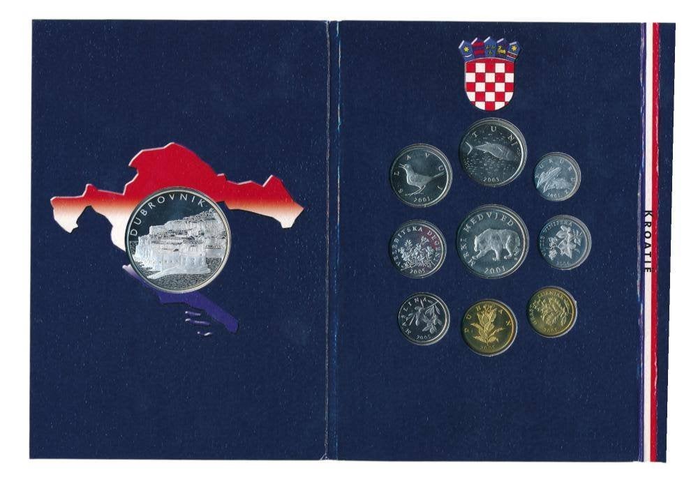 Kroatië set pre-euro div jaren incl. zilveren Europa-penning, Setje, Koningin Beatrix, Zilver, Overige waardes
