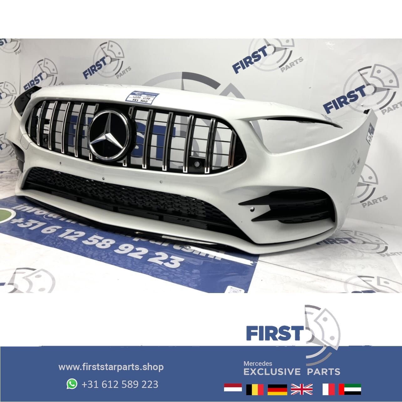 W177 Mercedes A KLASSE AMG LINE SEDAN VOORBUMPER COMPLEET WI, Gebruikt, -, Voor, Ophalen of Verzenden