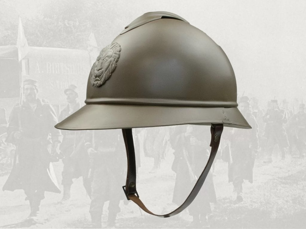 Helm,Adrien,Belgie,Groen, Verzenden, Landmacht, Overige gebieden, Helm of Baret