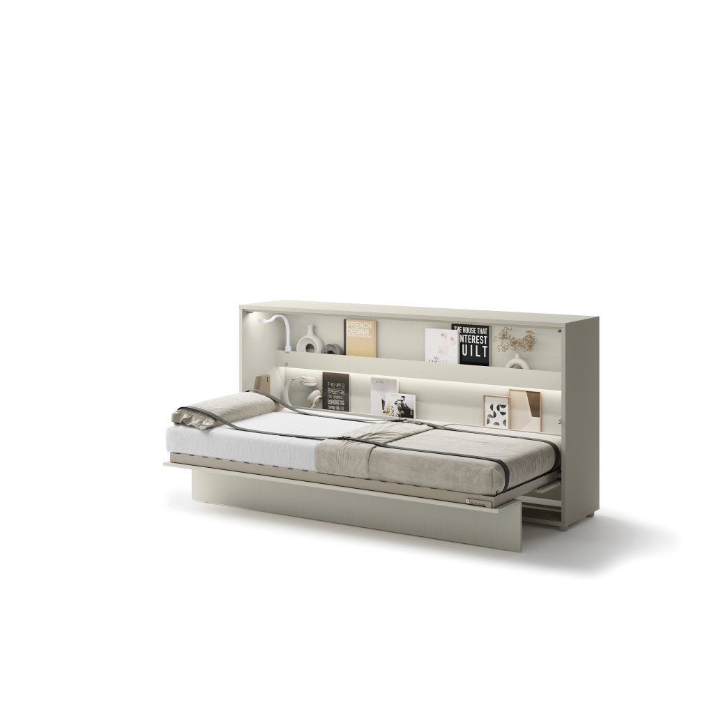 Concept opklapbed horizontaal - 90x200 - Cashmere, Niet ingevuld, Niet ingevuld, Niet ingevuld