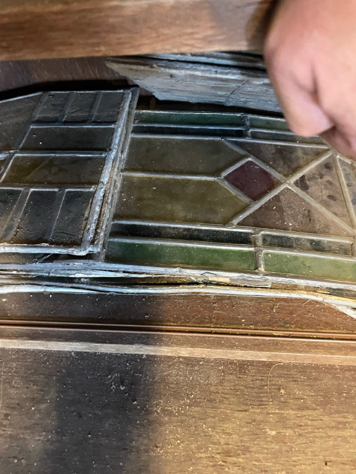 Oude glas in lood panelen - diverse maten, Ophalen, Gebruikt, Glasplaat, Minder dan 80 cm