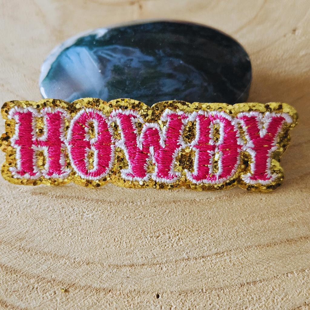 Strijk embleem applicatie Patch Howdy, D, Nieuw, Ophalen of Verzenden, D