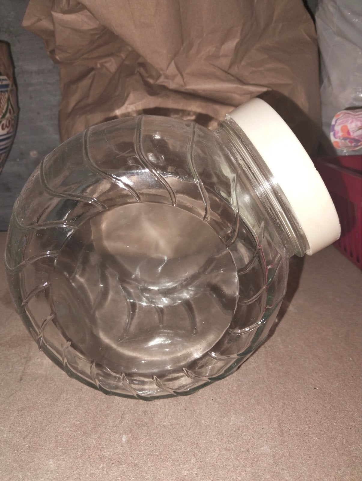 vintage snoep  pot met deksel, Ophalen of Verzenden