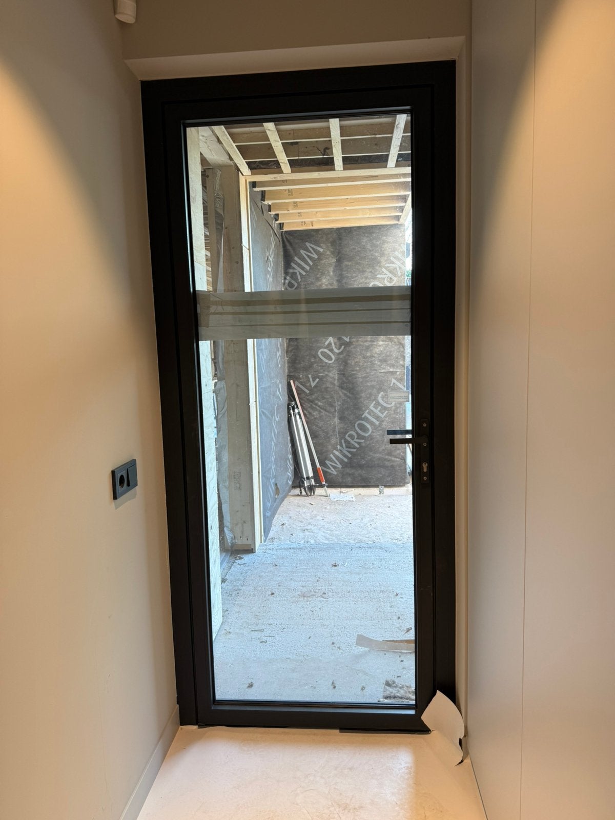 Aluminium deur RAL 7021, Doe-het-zelf en Verbouw, Deuren en Horren, Gebruikt, 215 cm of meer, Buitendeur, Ophalen