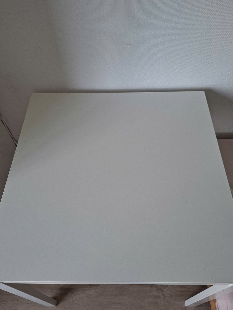 IKEA MELLTORP witte eettafel 75 x 75 cm, Ophalen, 50 tot 100 cm, Vierkant, Kunststof
