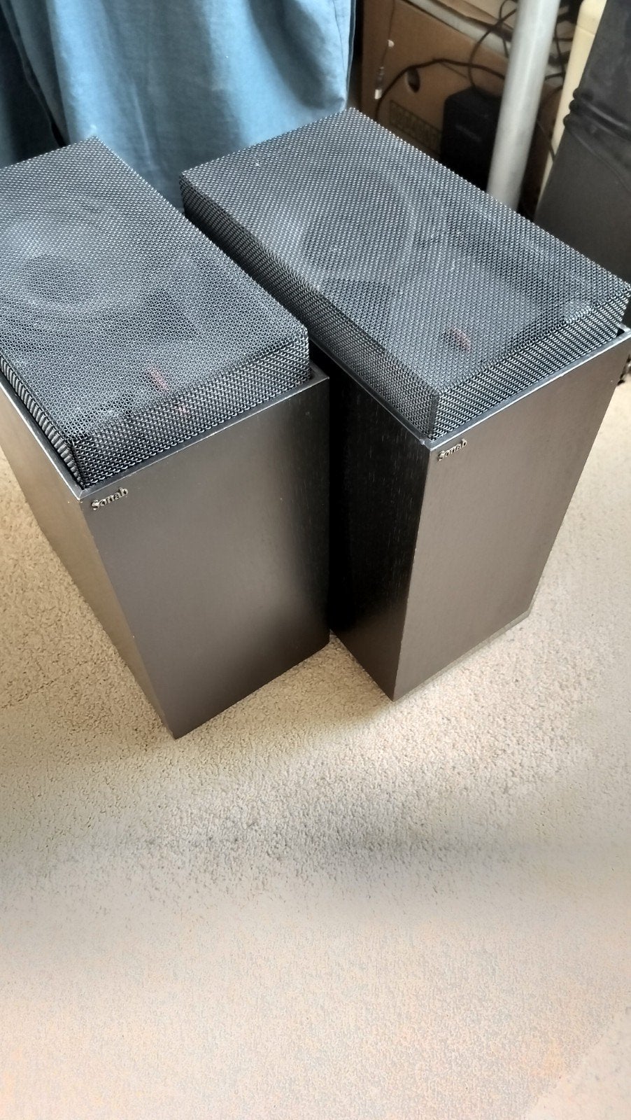 Sonab OA12L Zweedse Design speakers met zeer goed geluid!, Stereo speakers, Gebruikt, 60 tot 120 watt, Ophalen