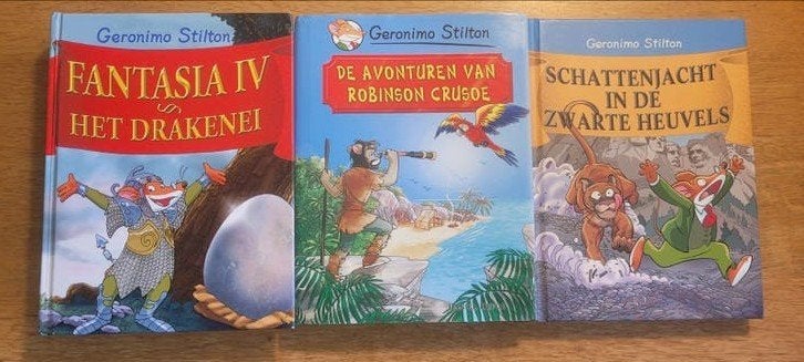 Geronimo Stilton Boeken - 3-delige set, Ophalen, Zo goed als nieuw, Geronimo Stilton, Fictie