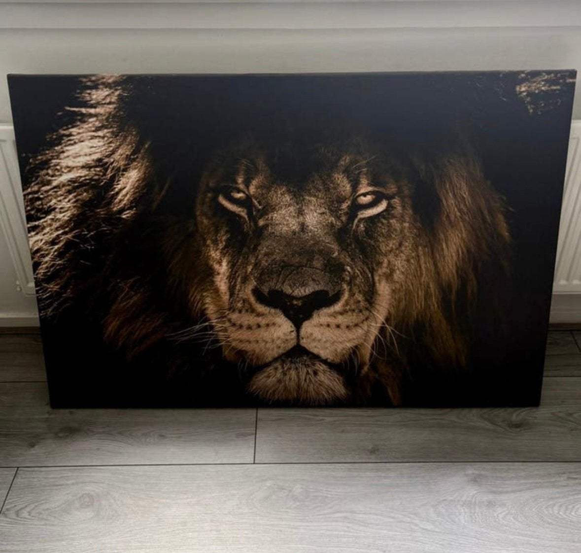 Canvas leeuw, Huis en Inrichting, Woonaccessoires | Schilderijen, Tekeningen en Foto's, Ophalen, Zo goed als nieuw, Schilderij