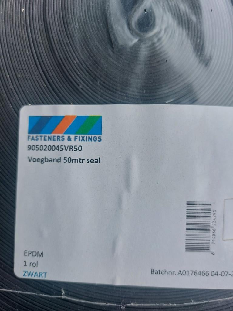 EPDM Voegband 50 meter - Zwart, Minder dan 4 cm, Overige materialen, Nieuw, Ophalen of Verzenden