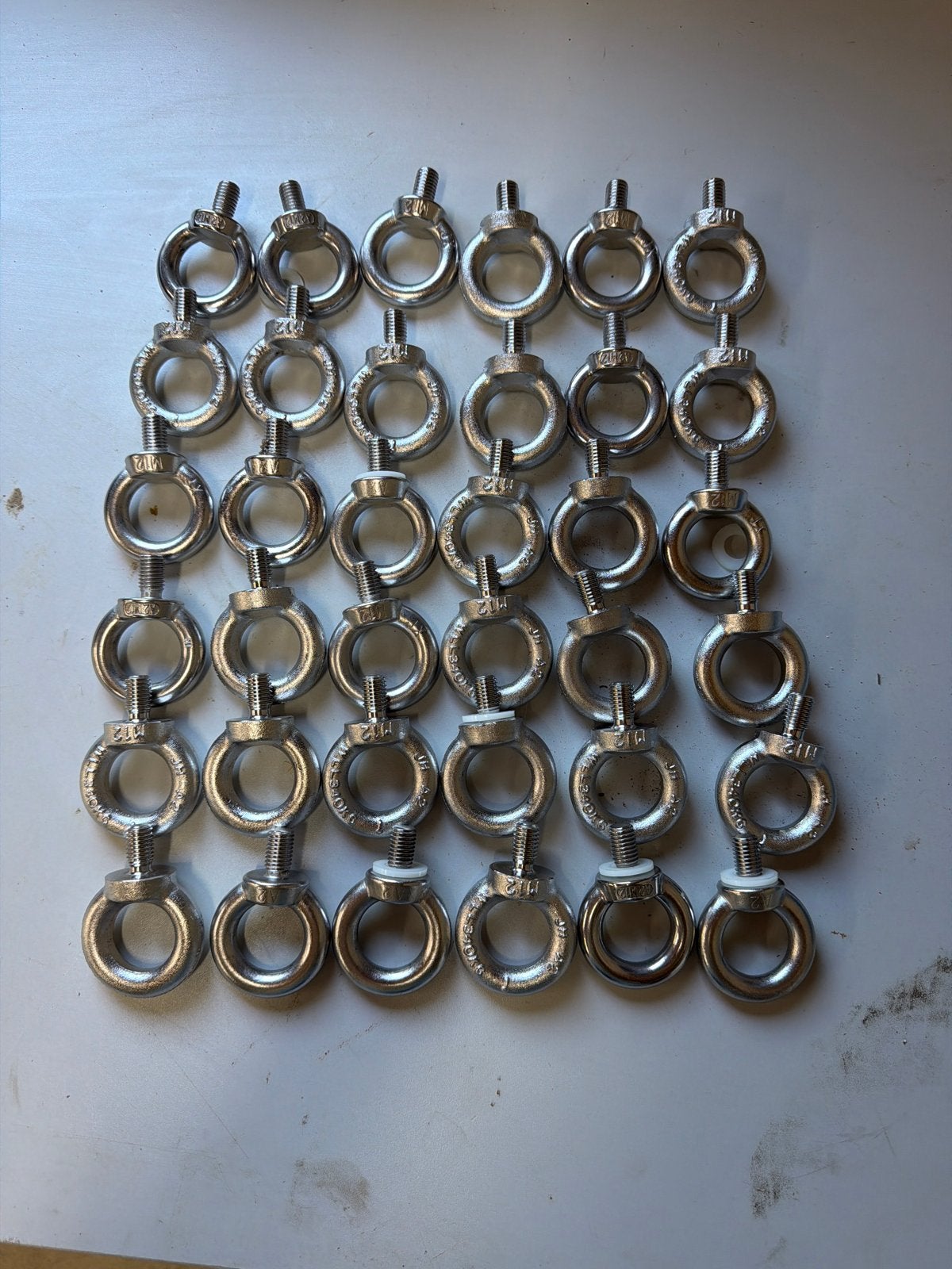 RVS Oogbouten M12 a30 stuks, Ophalen of Verzenden, Zo goed als nieuw, Minder dan 50 mm, Rvs