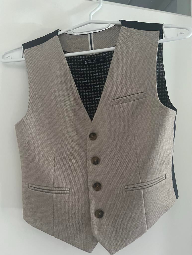 Bruidspak jongen maat 134/140 We Fashion gilet + broek, Ophalen of Verzenden, Zo goed als nieuw, Maat 134