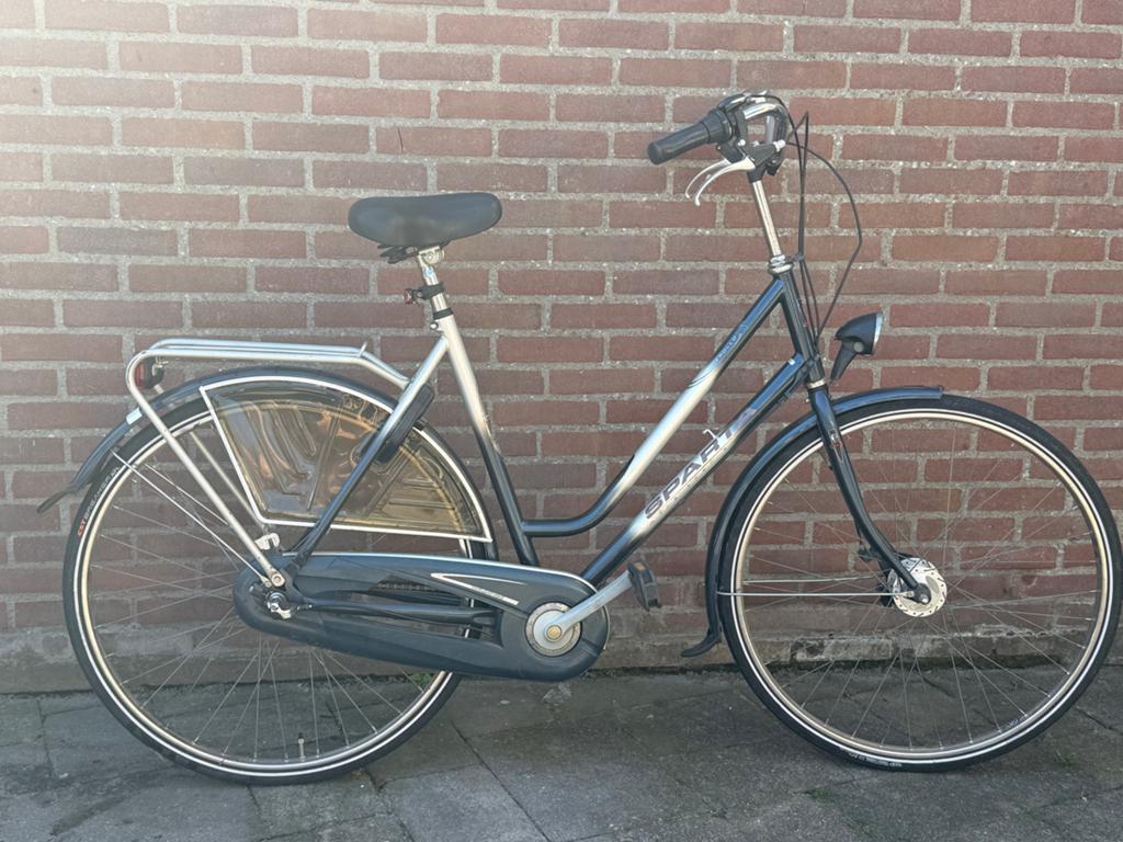 Sparta damesfiets 56/28 inch met versnellingen, Ophalen, Sparta, Gebruikt, Versnellingen