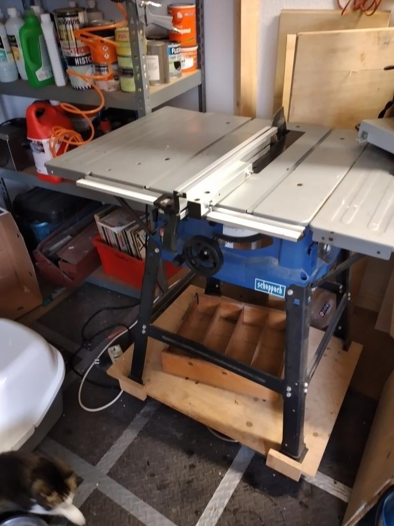 Zgan zaagtafel scheppach hs100s, Ophalen, Cirkelzaag, 70 mm of meer, Zo goed als nieuw