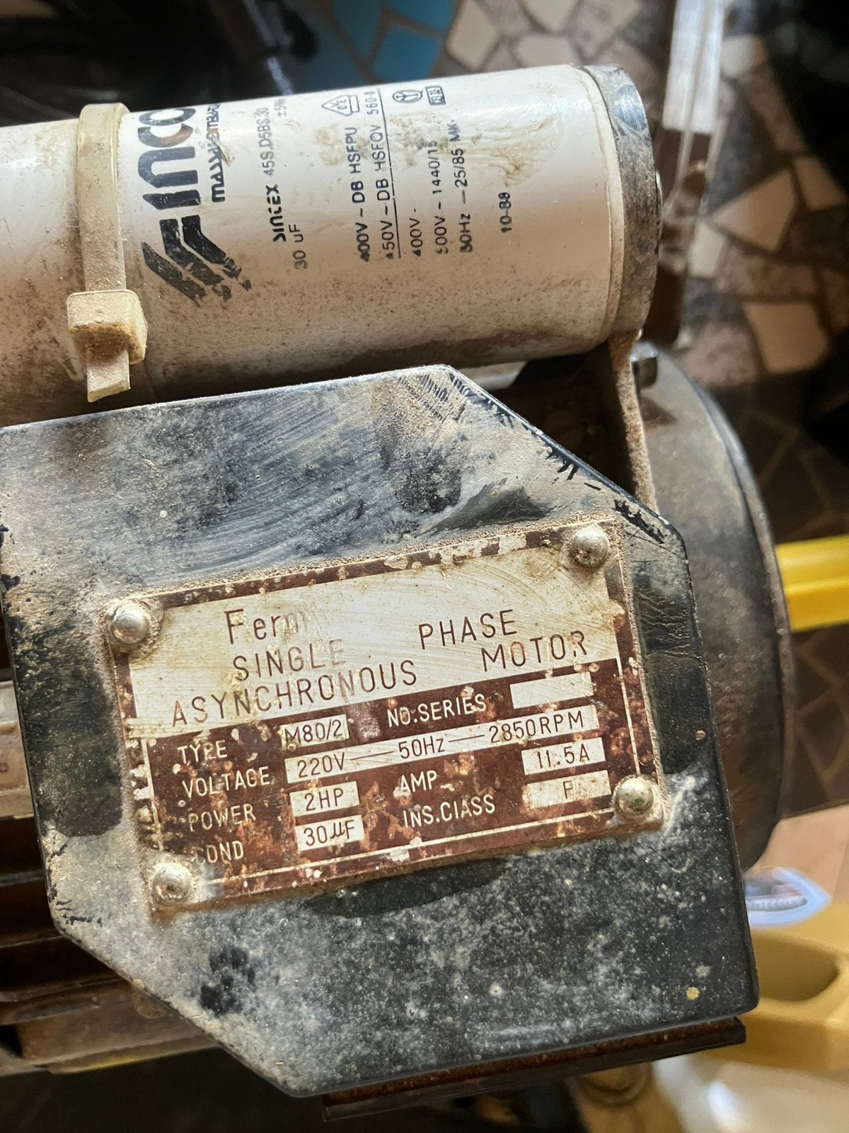 FERM elektromotor 220V 2PK 1,5kW 2850rpm, Doe-het-zelf en Verbouw, Motoren, Ophalen, Gebruikt, Elektromotor, 1800 rpm of meer