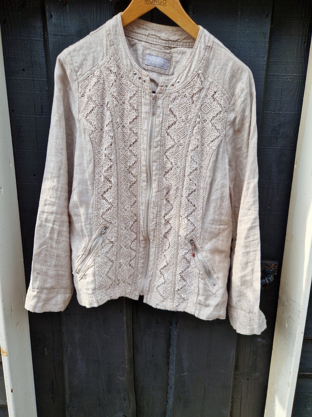 LINNEN JASJE MAAT 46, Beige, Maat 46/48 (XL) of groter, Ophalen of Verzenden, Zo goed als nieuw