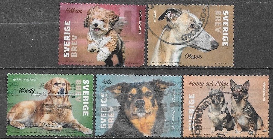 ZWEDEN serie "Mijn Hond" 2020, Verzenden, Zweden, Gestempeld