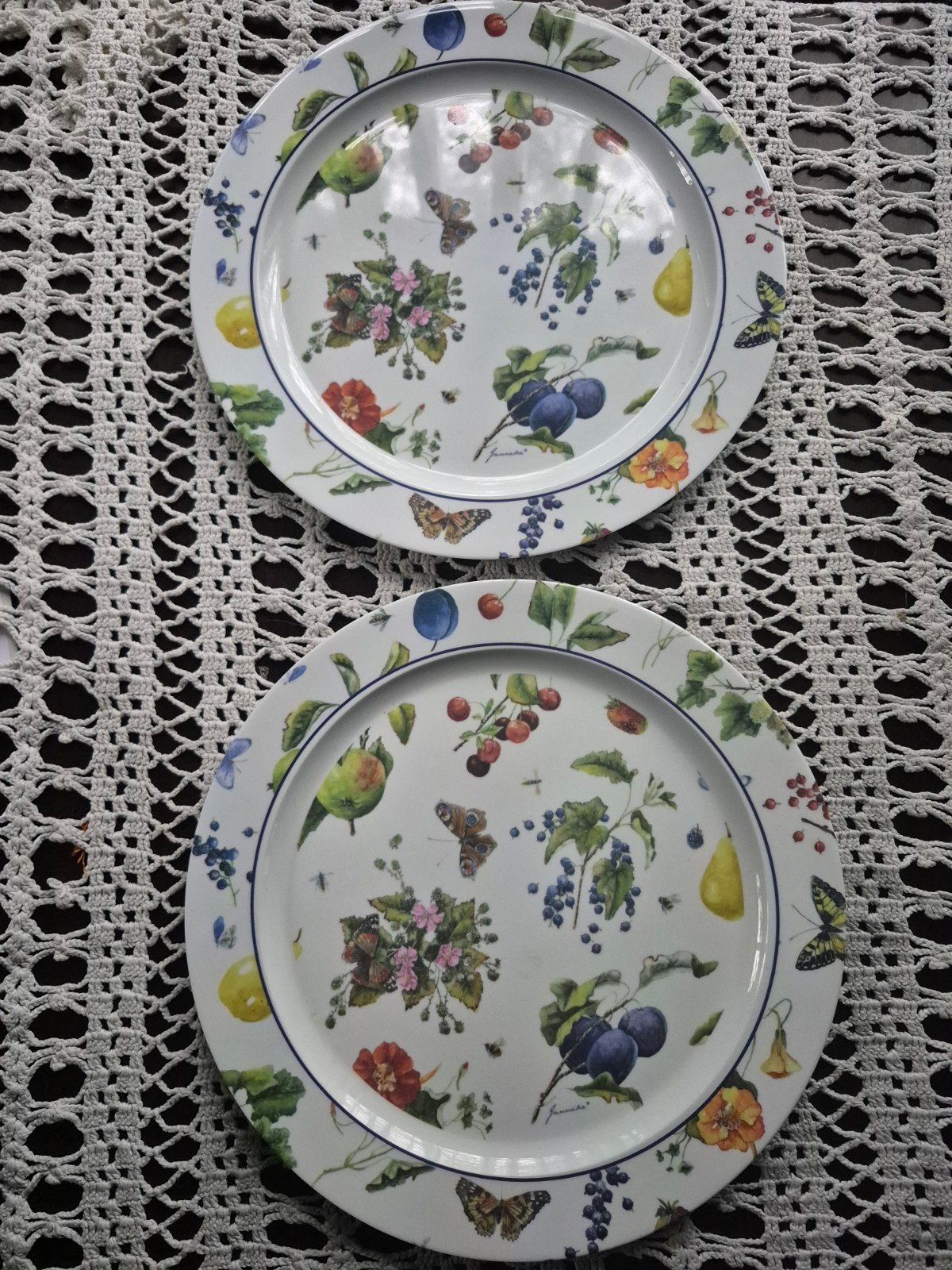 Janneke Brinkman Melamine Dinerborden - Set van 2, Kunststof, Mepal, Landelijk/Boerenbont, Ophalen of Verzenden