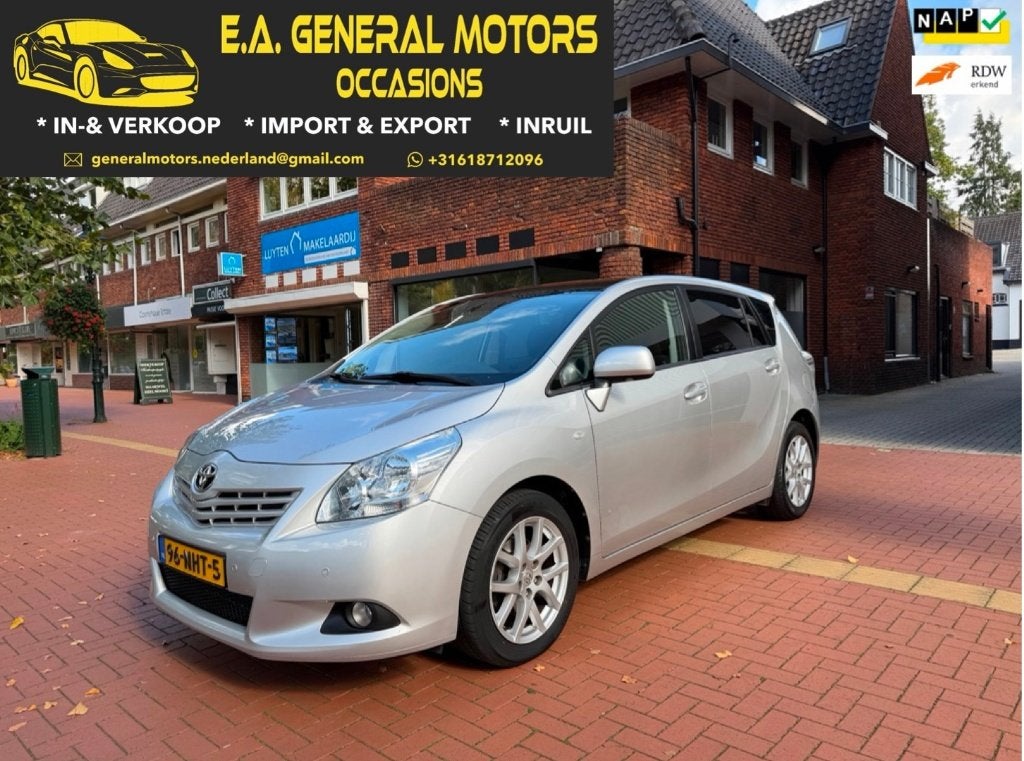 Toyota Verso 1.8 Vvti CVT 2010 AUTOMAAT | NEW APK | PANO, Auto's, Zwart, 4 cilinders, Bedrijf, USB