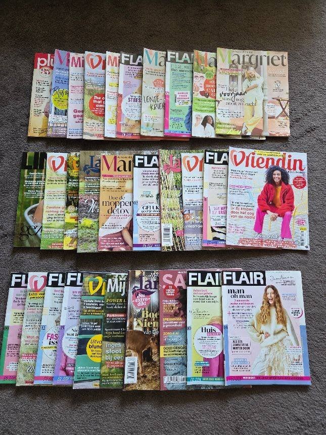 *VRIENDIN, FLAIR 30 STUKS VOOR 6 EURO*, Ophalen of Verzenden, Zo goed als nieuw, Damesbladen