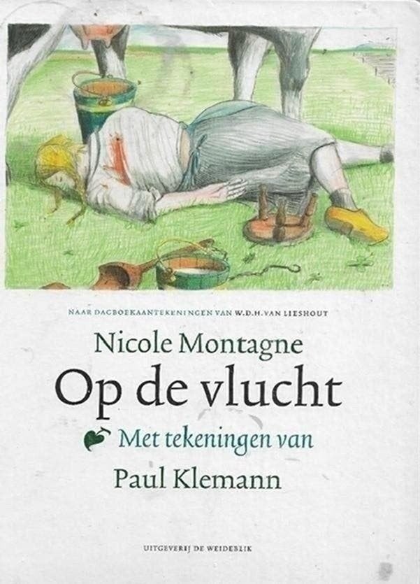 Nicole Montagne Op de vlucht (tek. Paul Klemann), Ophalen of Verzenden, Zo goed als nieuw, Schilder- en Tekenkunst