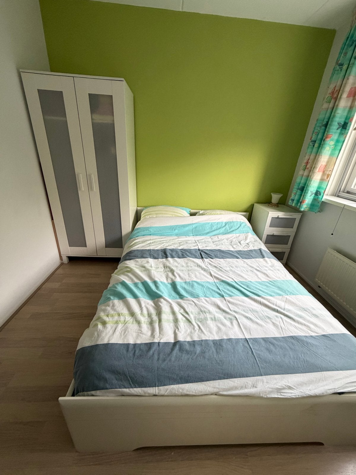 Tweepersoonsbed 140x200 inclusief matras, Huis en Inrichting, Slaapkamer | Bedden, Ophalen, Gebruikt, Tweepersoons, 140 cm