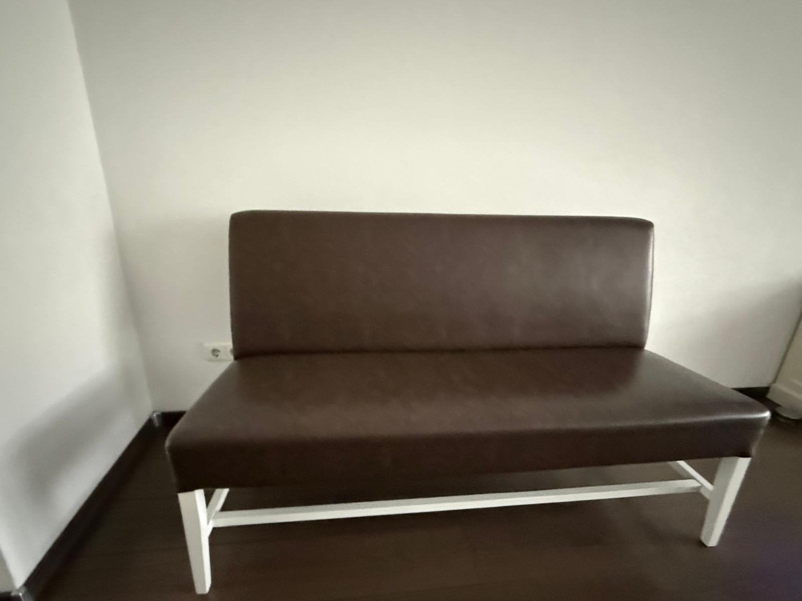 Bruine Eetkamerbank - 150x90x63 cm, Ophalen, Gebruikt, Stof