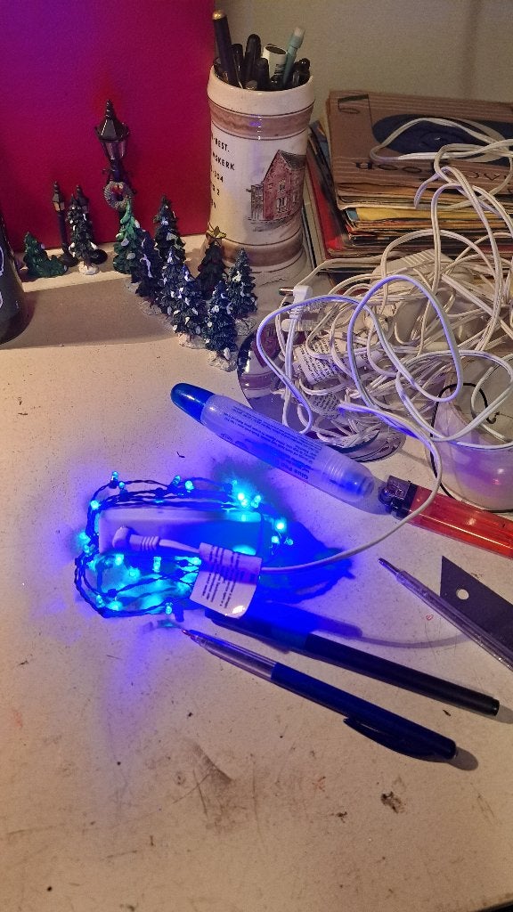 ledstring blauw voor kerstdorp (Z260-191), Verzenden, Zo goed als nieuw