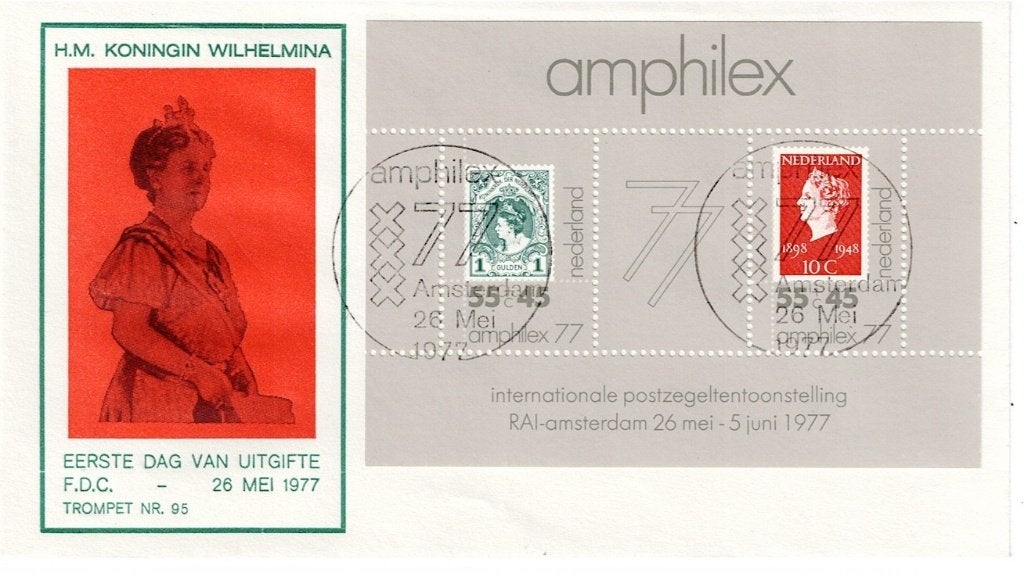 NEDERLAND FDC TROMPET NR 95, Postzegels en Munten, Postzegels | Nederland, Ophalen of Verzenden, Na 1940, Gestempeld