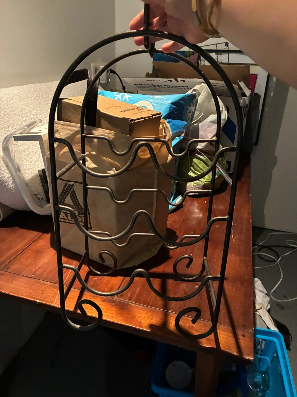 Wijnrek, Huis en Inrichting, Woonaccessoires | Wijnrekken, Ophalen of Verzenden, Gebruikt, Hout