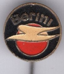 BERINI zilverkleurig bromfiets speldje ( G_161), Verzamelen, Verzenden, Zo goed als nieuw, Transport, Speldje of Pin