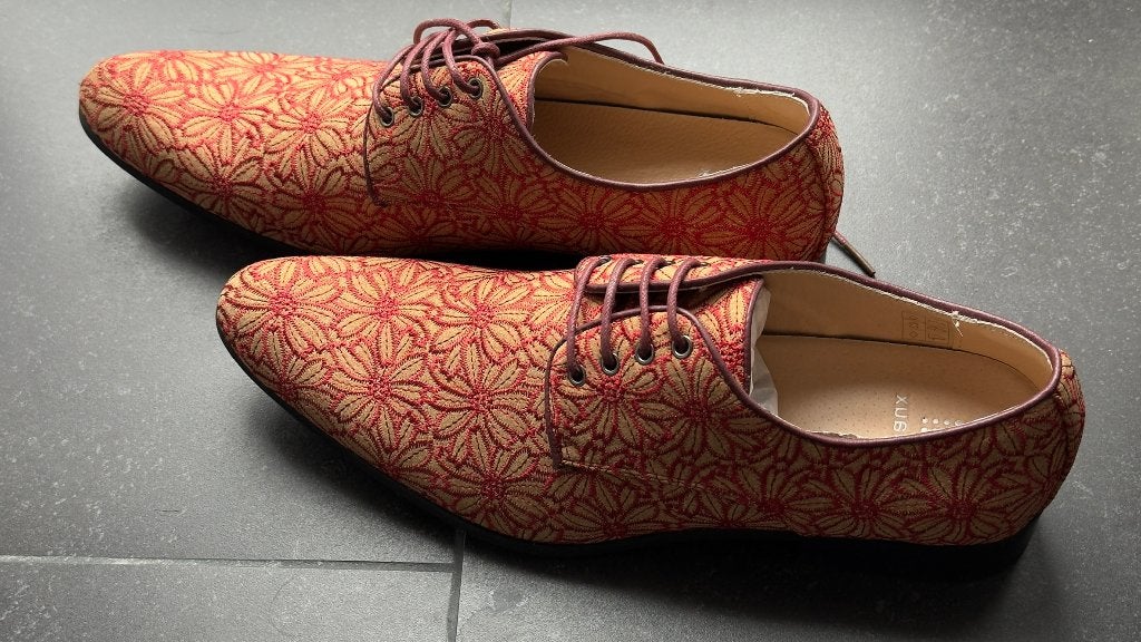 Lureaux Red Flower Kurk Schoenen - Ongedragen!, Overige kleuren, Nieuw, Ophalen of Verzenden, Veterschoenen