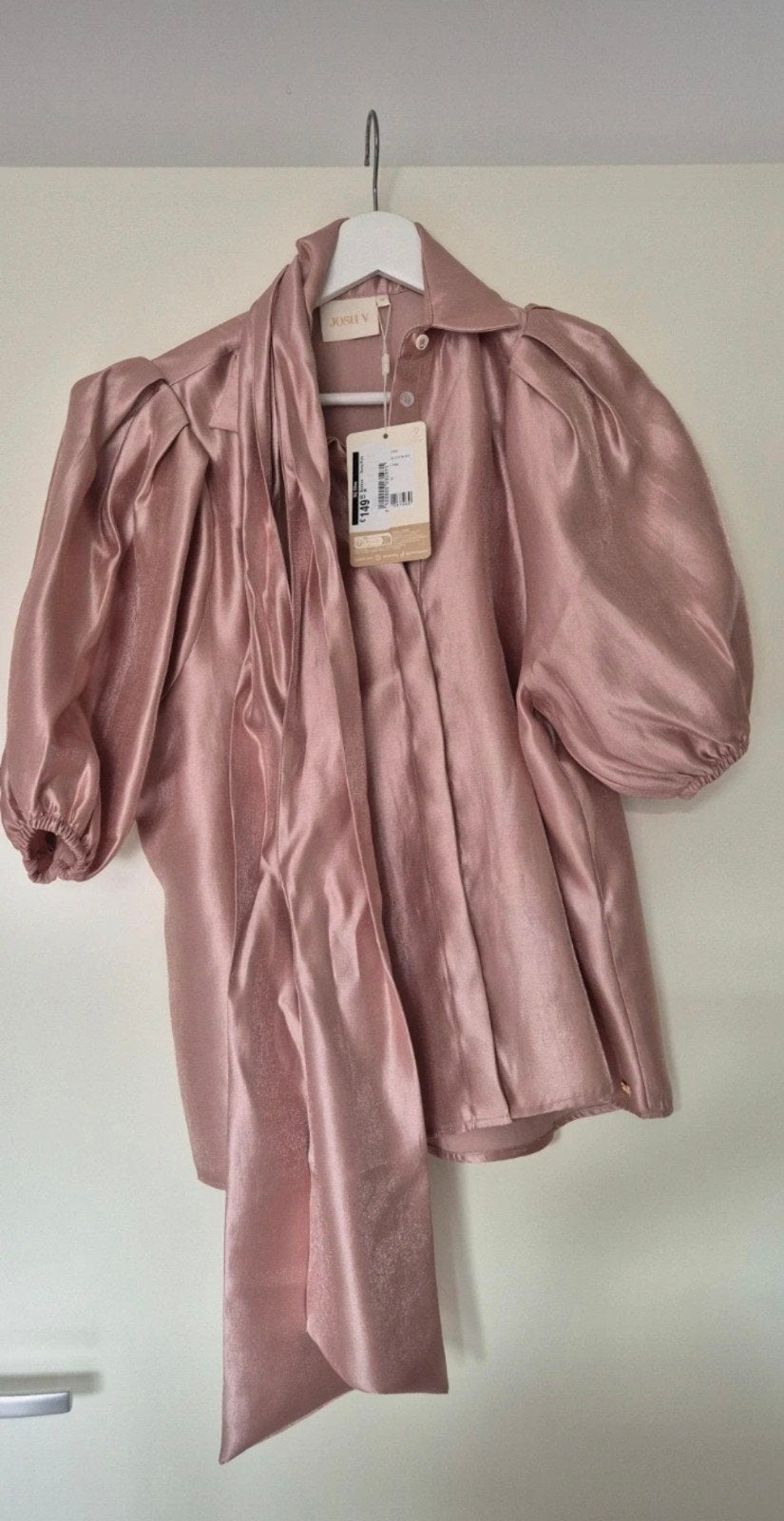 Nieuwe Josh V roze blouse met lint, maat M, Maat 38/40 (M), Nieuw, Ophalen of Verzenden, Roze