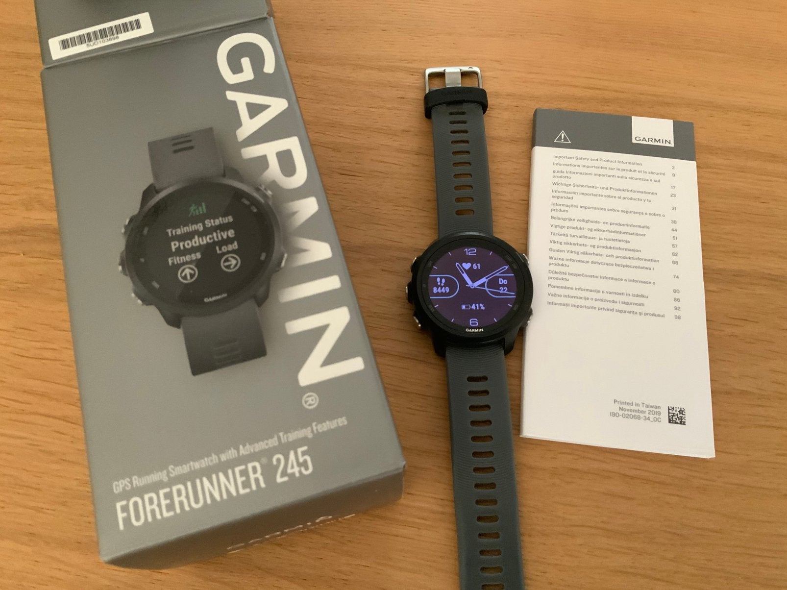 Smartwatch Garmin Forerunner 245, Ophalen of Verzenden, Gebruikt, Zwart, Android