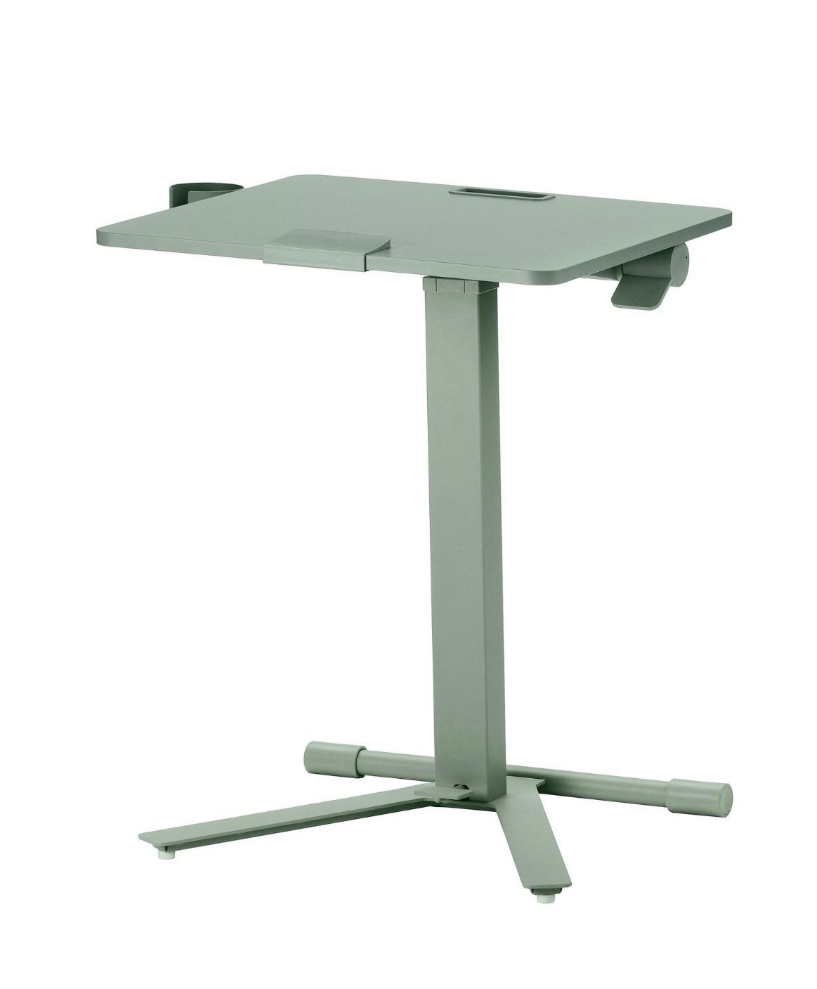 Stabureau/laptoptafel met wieltjes, groen, Huis en Inrichting, Bureaus, Zit-sta bureau, Groen, 50 cm, 66 cm