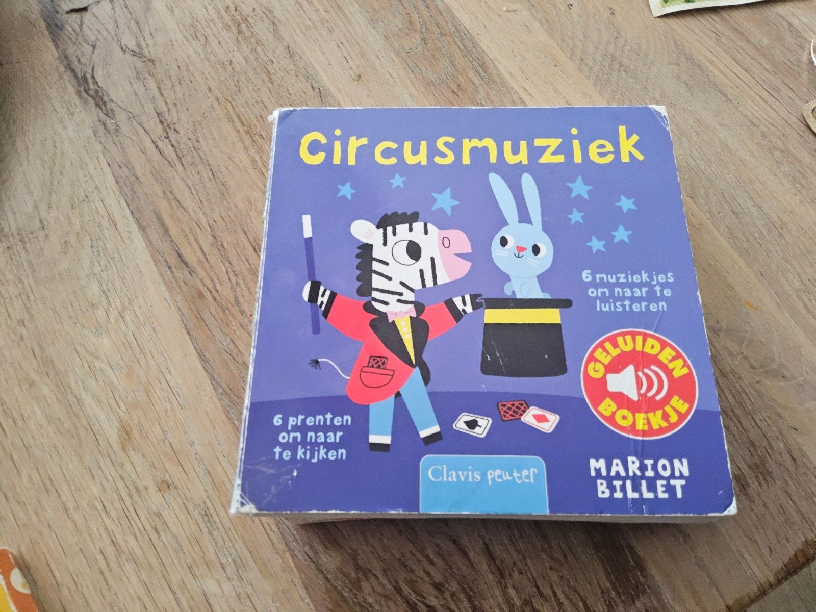 Circusmuziek Geluidenboekje - Clavis Peuter dik karton, Boeken, Kinderboeken | Baby's en Peuters, Gelezen, Ophalen of Verzenden