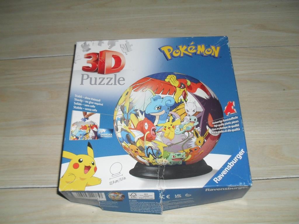Pokemon 3D puzzle 73 stukjes, Ophalen, Minder dan 500 stukjes, Gebruikt, Rubik's of 3D-puzzel