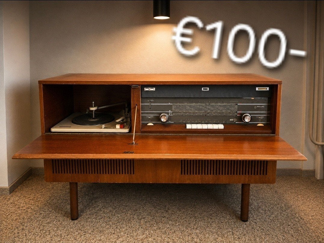 Vintage Philips radio-/platenspelermeubel, Ophalen of Verzenden